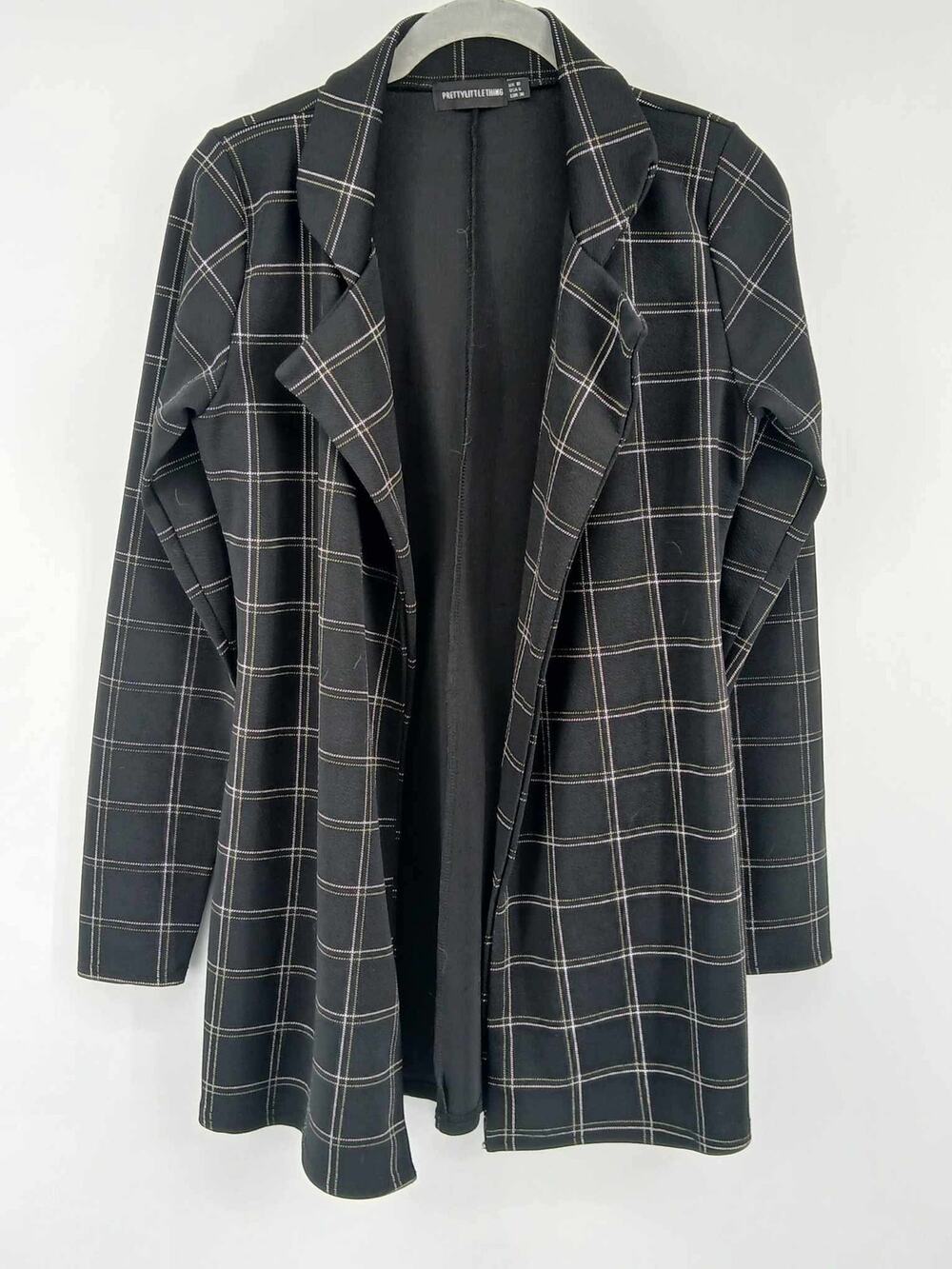 PrettyLittleThing small windowpane check longline blazer